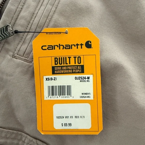 New with tags!Carhartt Women's rugged flex Utility Jacket in mauve/purple/grey. - Picture 7 of 7
